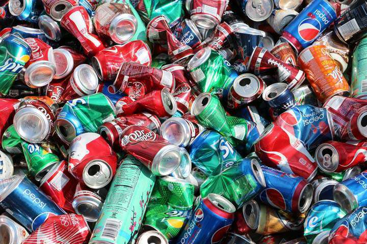 Beverage cans for recyling